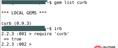 ruby - curb已安装，但一直无法加载。