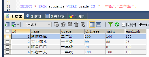 MySQL 详细单表增删改查crud语句