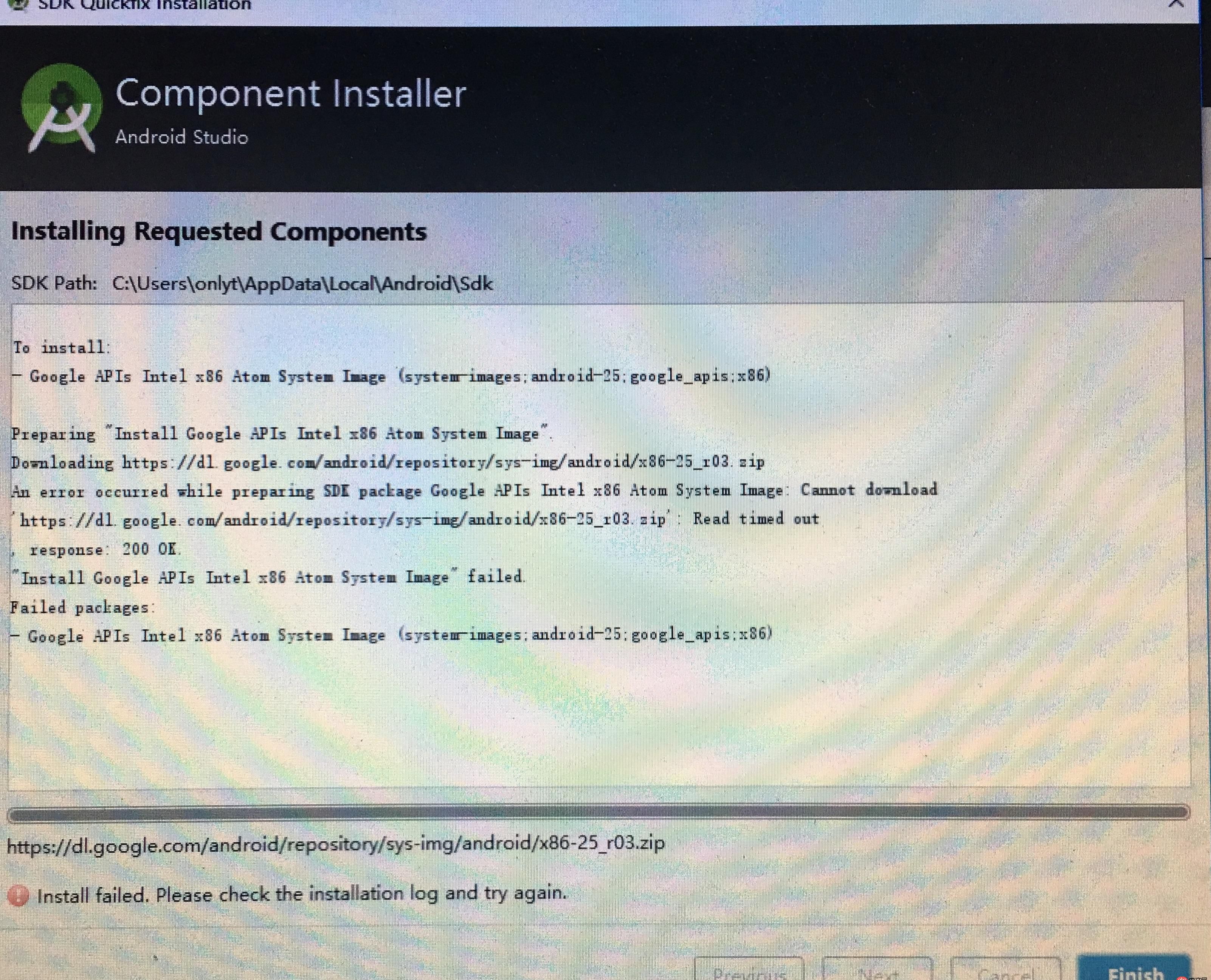 android-studio - 一直无法下载android studio的 安卓模拟器求助