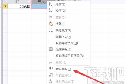 Microsoft Office Access添加字段的方法