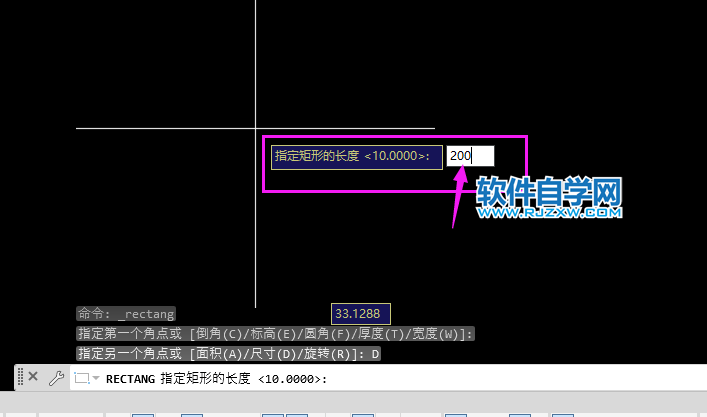 cad画矩形怎么定义尺寸