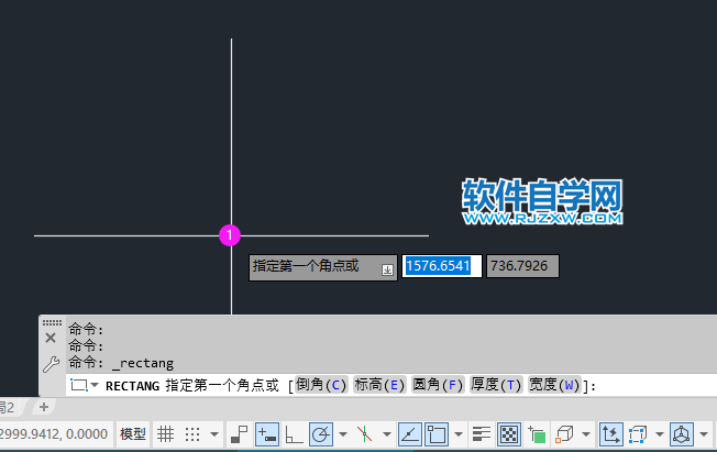 cad2022矩形怎么画