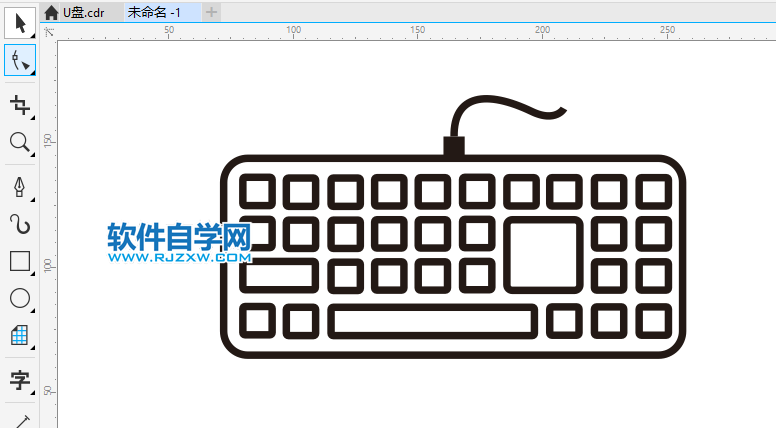 CorelDRAWX8绘制键盘的方法