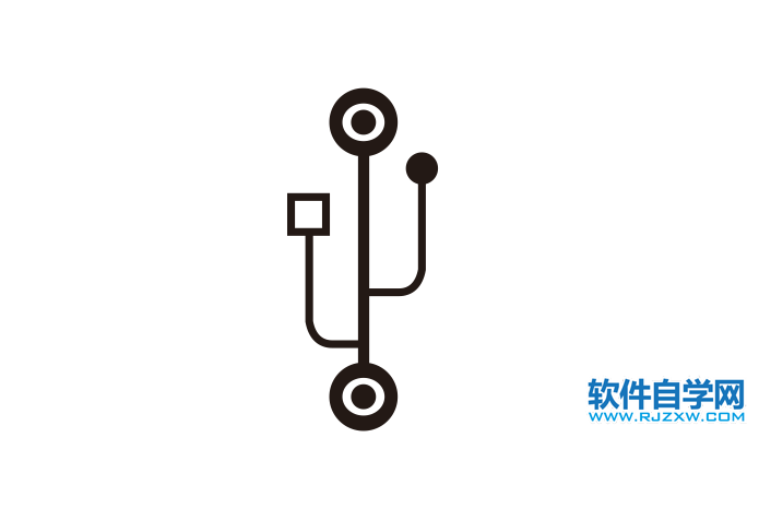 CorelDRAWX8怎么画USB使用图标