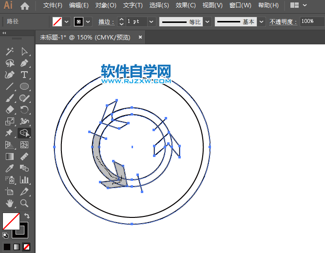 ai怎么画环岛行驶图标