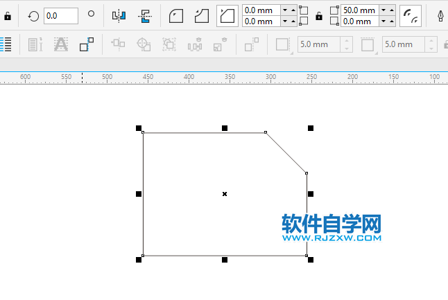 cdr矩形怎么弄一个斜角？cdr矩形弄一个斜角的方法