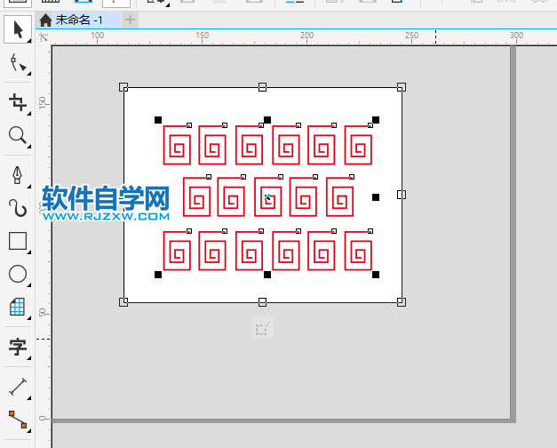 cdr矩形填充自定义图案如何叠加?