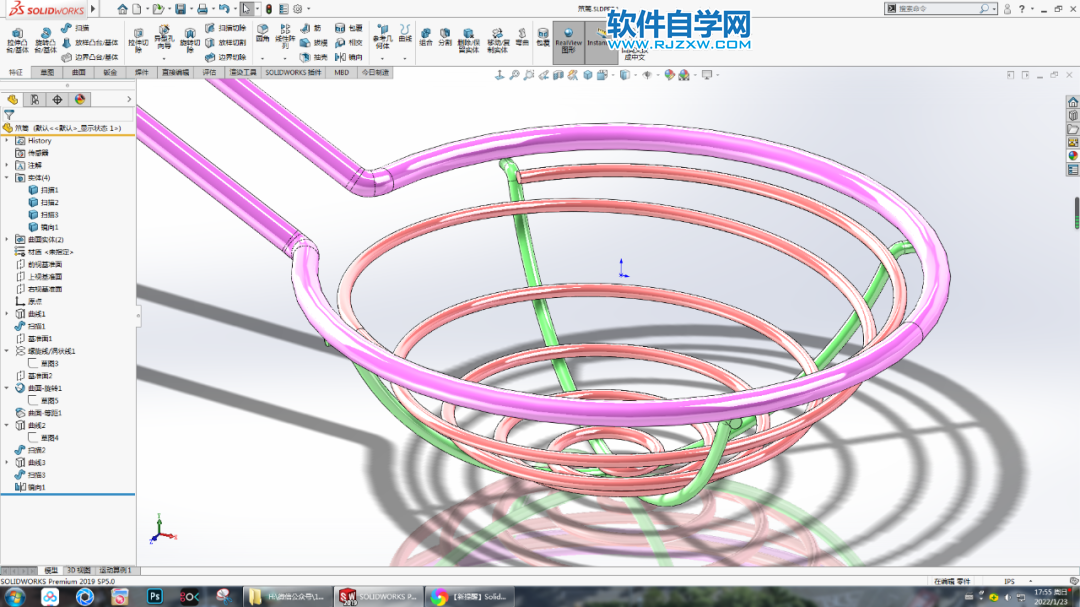 用SolidWorks怎么画的笊篱