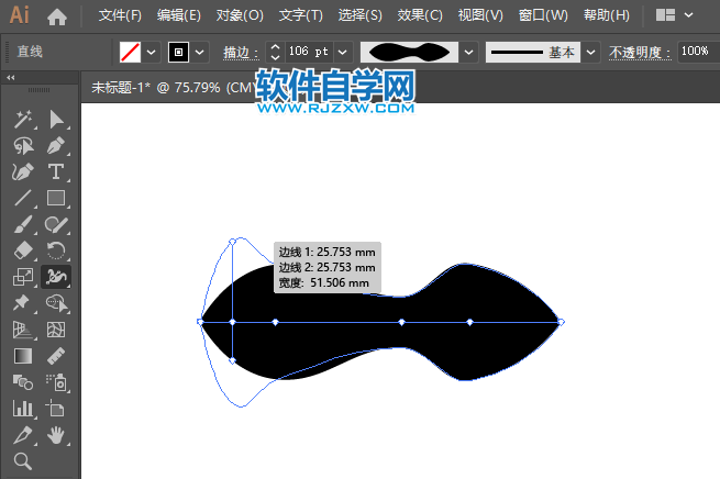 ai怎么加宽不种的线宽