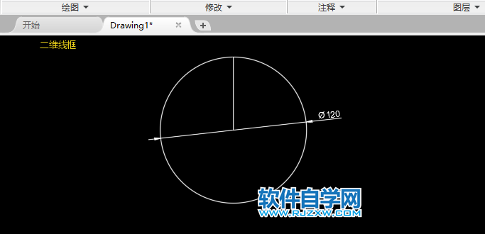 CAD怎么画五连花圆形的方法