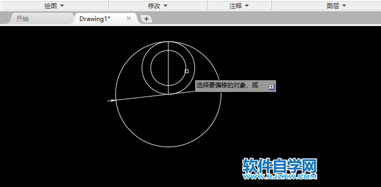 CAD怎么画五连花圆形的方法