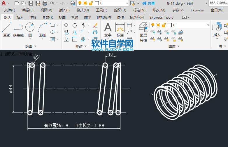 CAD关闭所选定对象的图层