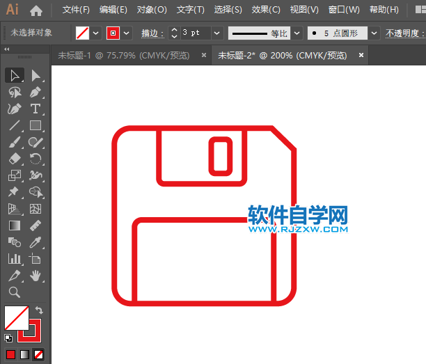 AI怎么画磁盘简易图