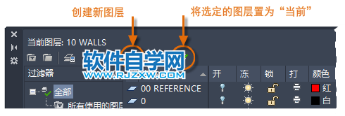 CAD图层特性管理器中的控件干什么用的