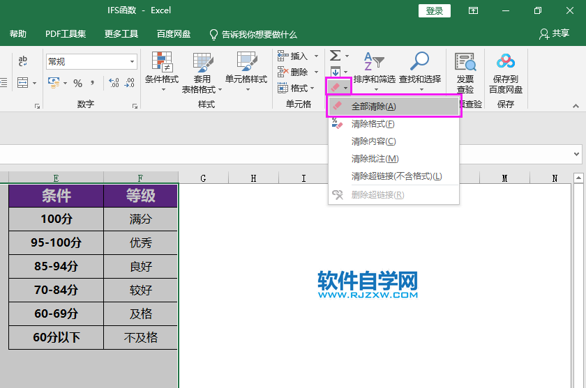 EXCEL2019怎么全部清除表格上面所有对象