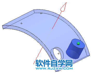 UG怎么在非平曲面上创建孔特征