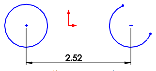 solidworks怎么生成两个圆弧之间的尺寸