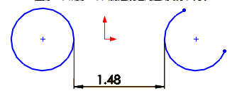 solidworks怎么生成两个圆弧之间的尺寸