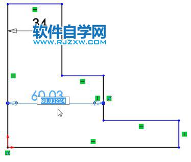 solidworks使用Instant2D修改2D草图尺寸