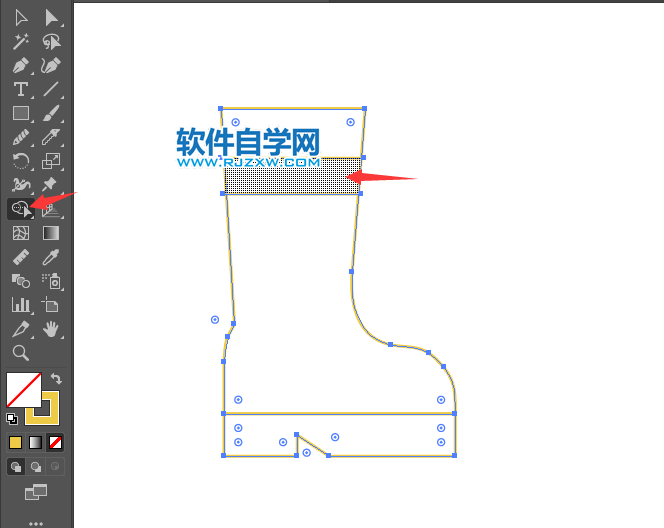 ai怎么画靴子图标