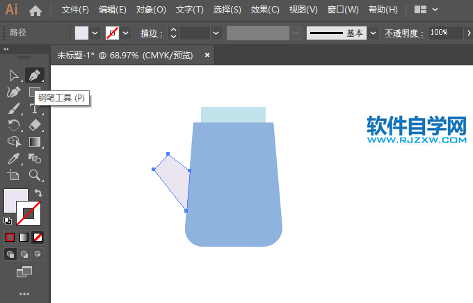 ai怎么画洒水壶的简易图