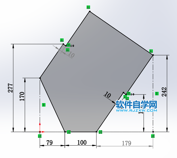 屋顶石块用SolidWorks的画法