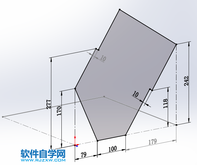 屋顶石块用SolidWorks的画法