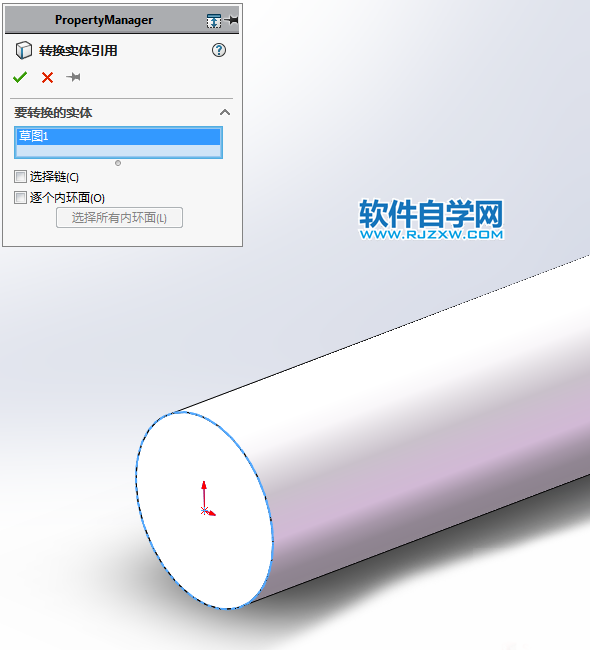 SolidWorks画一根丝杠