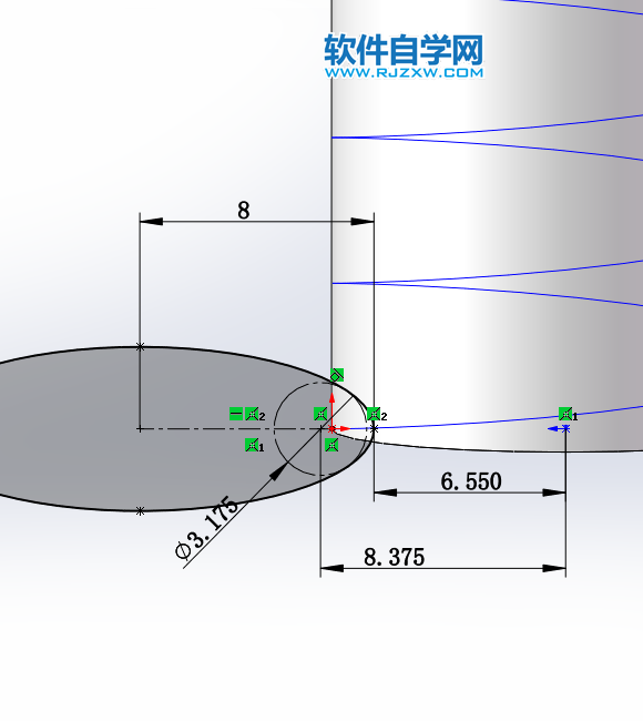 SolidWorks画一根丝杠