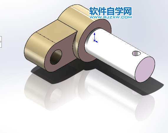 反向关节机构用SolidWorks建模并装配