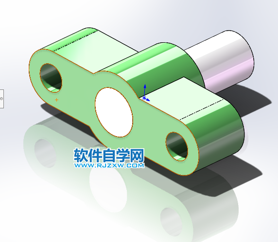 反向关节机构用SolidWorks建模并装配