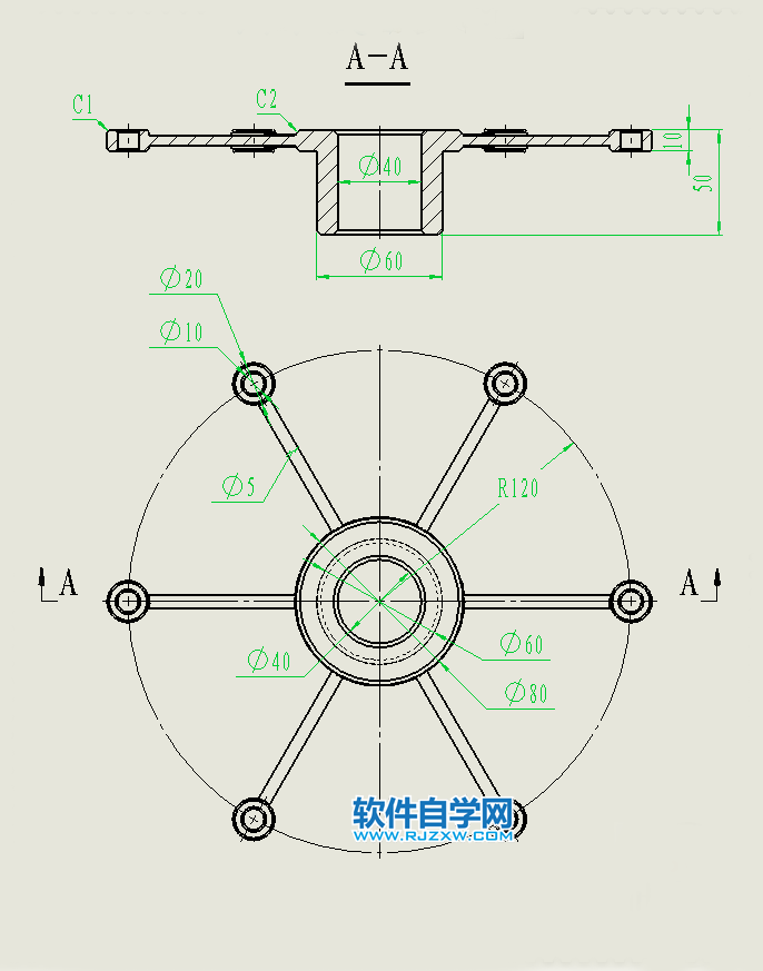 SolidWorks旋转期间保持方向不变的机构组装