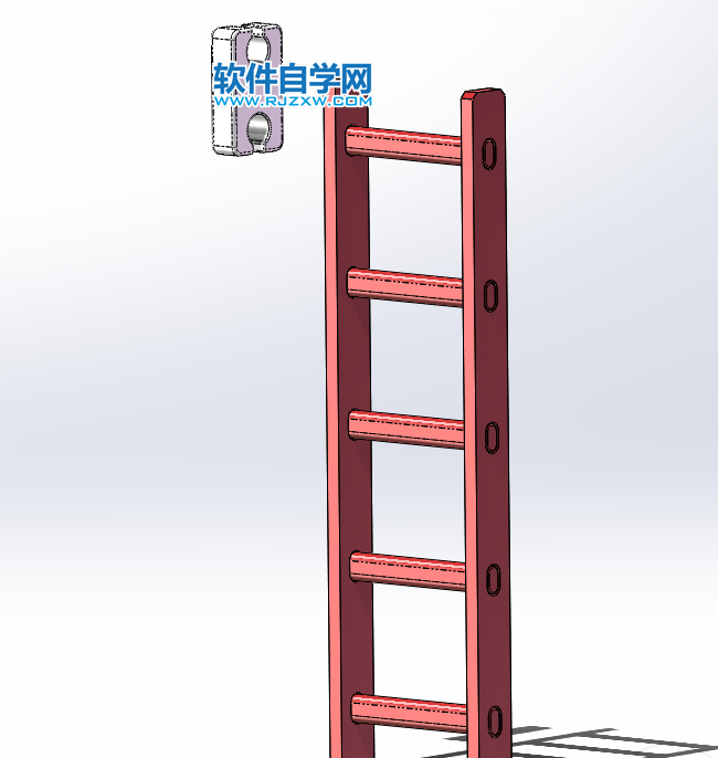 木块沿梯子坠落动画用SolidWorks制作