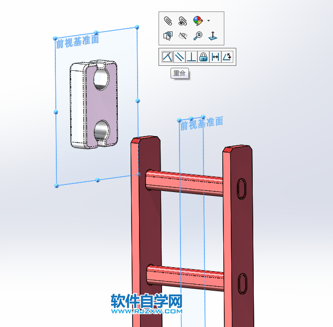 木块沿梯子坠落动画用SolidWorks制作