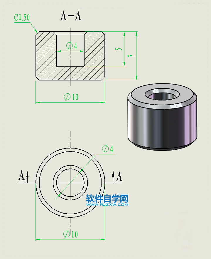 圆弧槽口凸轮机构用SolidWorks制作