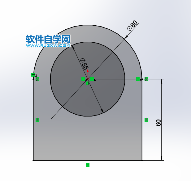 钣金法兰零件SolidWorks练习题画法