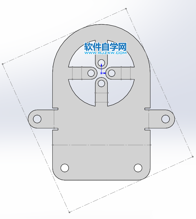 钣金法兰零件SolidWorks练习题画法