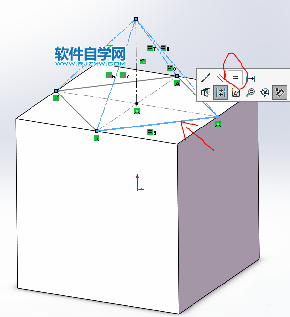 用SolidWorks画两个交叉几何体的两种方法