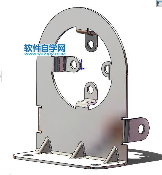 钣金法兰零件SolidWorks练习题画法