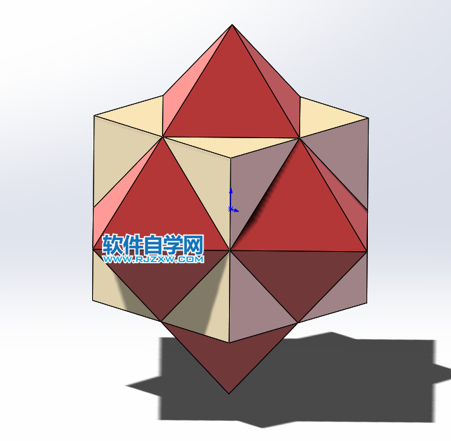 用SolidWorks画两个交叉几何体的两种方法