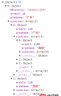 angular.js - 一个数组如何用angular实现三级联动