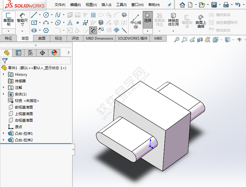 solidworks草图相交曲线怎么用