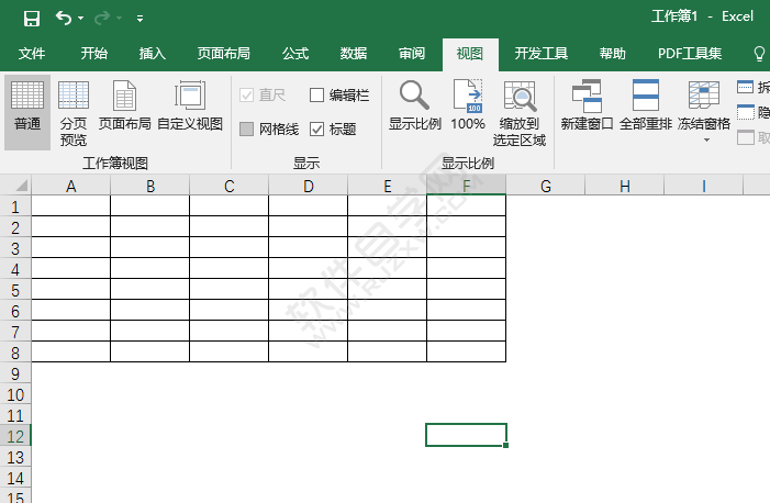 EXCEL2016怎么显示或隐藏网格线的方法