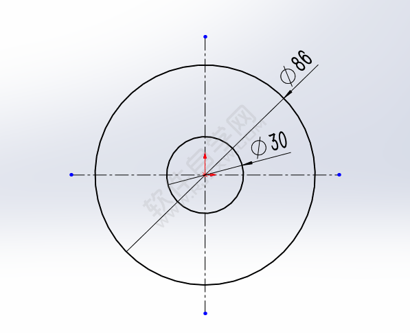 用solidworks圆周草图阵列画CAD平面图