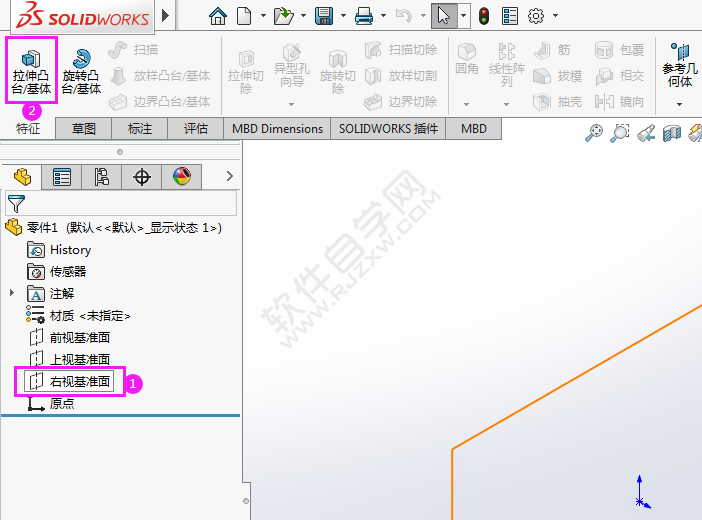 用solidworks画驱动杆的方法