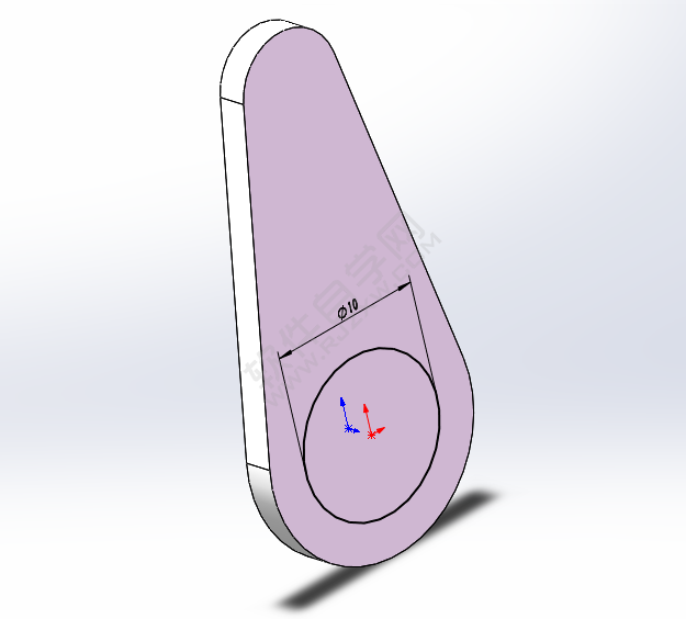 用solidworks画驱动杆的方法