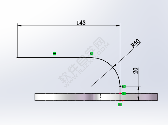 SolidWorks画一个带法兰的圆管