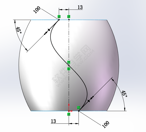 SolidWorks画一个艺术瓶架