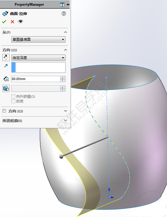 SolidWorks画一个艺术瓶架