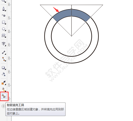 cdr怎样画扇形